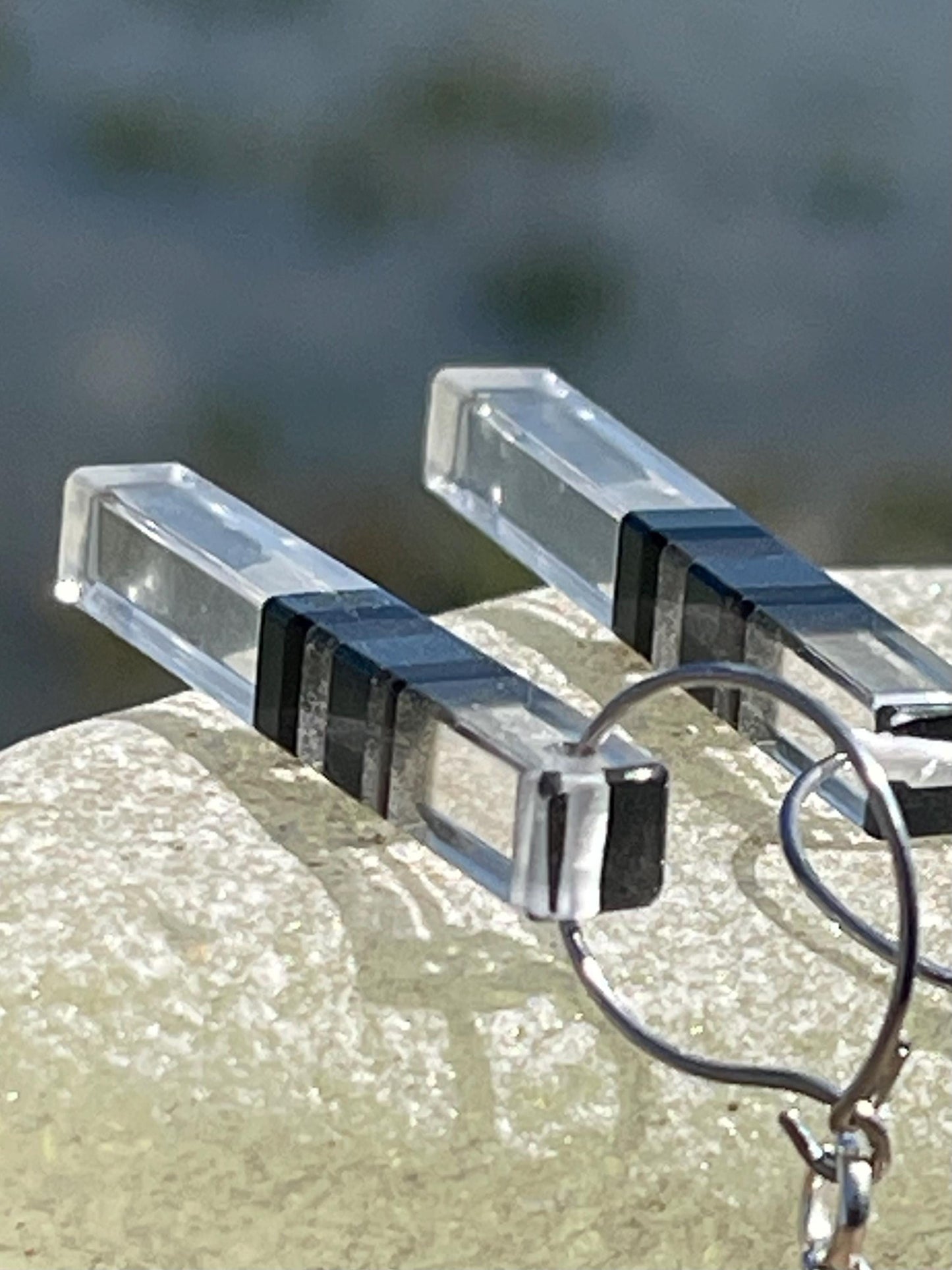 Quartz earrings on recycled sterling silver. Unusual gemstone earrings, quartz jewellery, boho earrings, handmade ethical jewellery