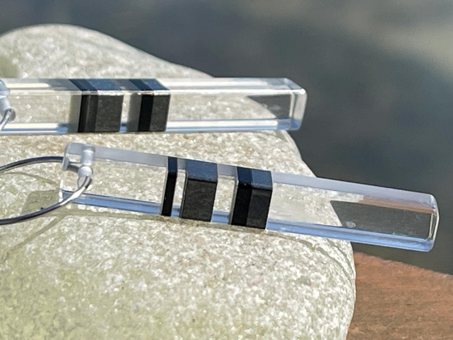 Quartz earrings on recycled sterling silver. Unusual gemstone earrings, quartz jewellery, boho earrings, handmade ethical jewellery