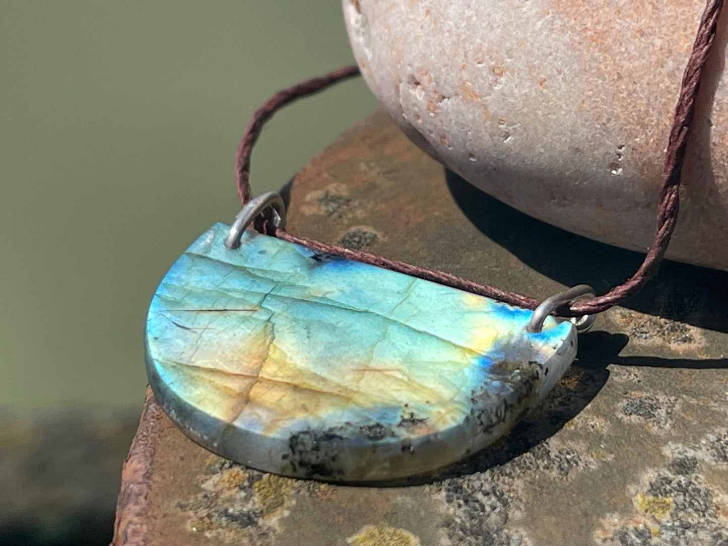 Labradorite necklace, labradorite jewellery, boho gift for her, unusual necklace, ethical jewellery, handmade necklace, labradorite pendant