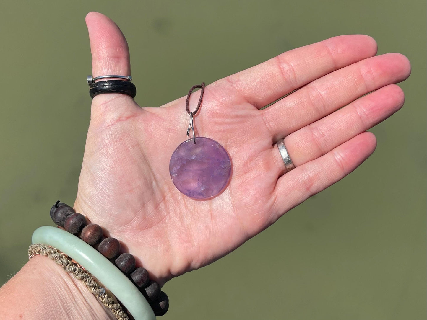 Amethyst pendant, amethyst necklace, amethyst jewellery, gift for him, boho handmade necklace,  romantic gift for her, ethical jewellery