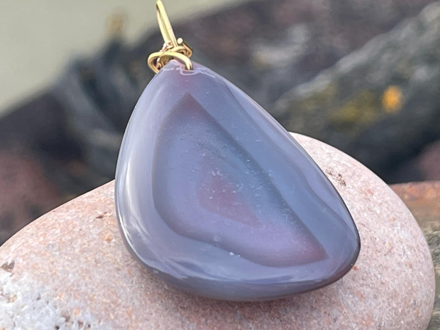 Botswana agate, pink gemstone necklace, unusual jewellery, gift for him, gift for her, handmade necklace, ethical jewellery, boho necklace