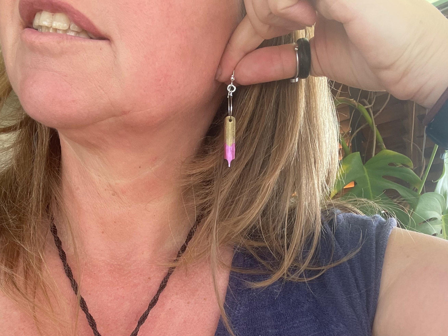 Pen nib earrings. Gift for a writer. Gift for a poet. Gift for book lover. Unique unusual earrings made from recycled materials. Eco gifts.