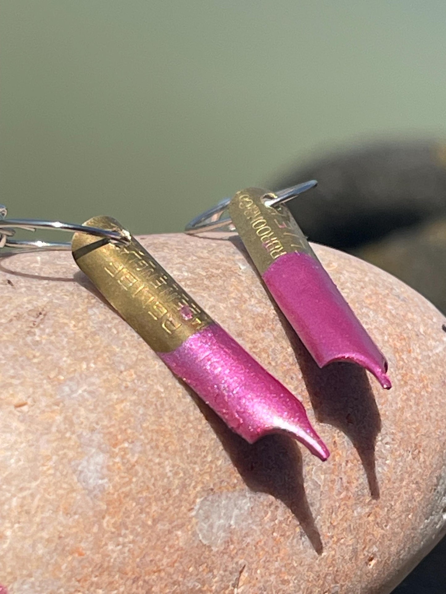 Pen nib earrings. Gift for a writer. Gift for a poet. Gift for book lover. Unique unusual earrings made from recycled materials. Eco gifts.