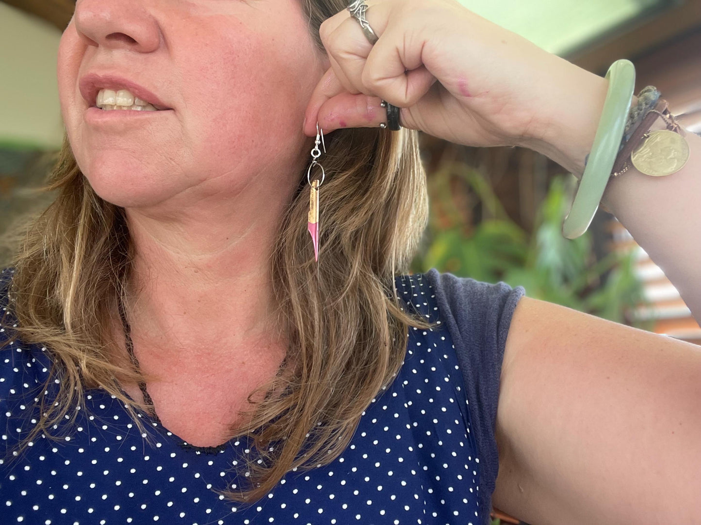 Pen nib earrings. Gift for a writer. Gift for a poet. Gift for book lover. Recycled jewellery. Eco friendly jewellery. Ethical jewellery.