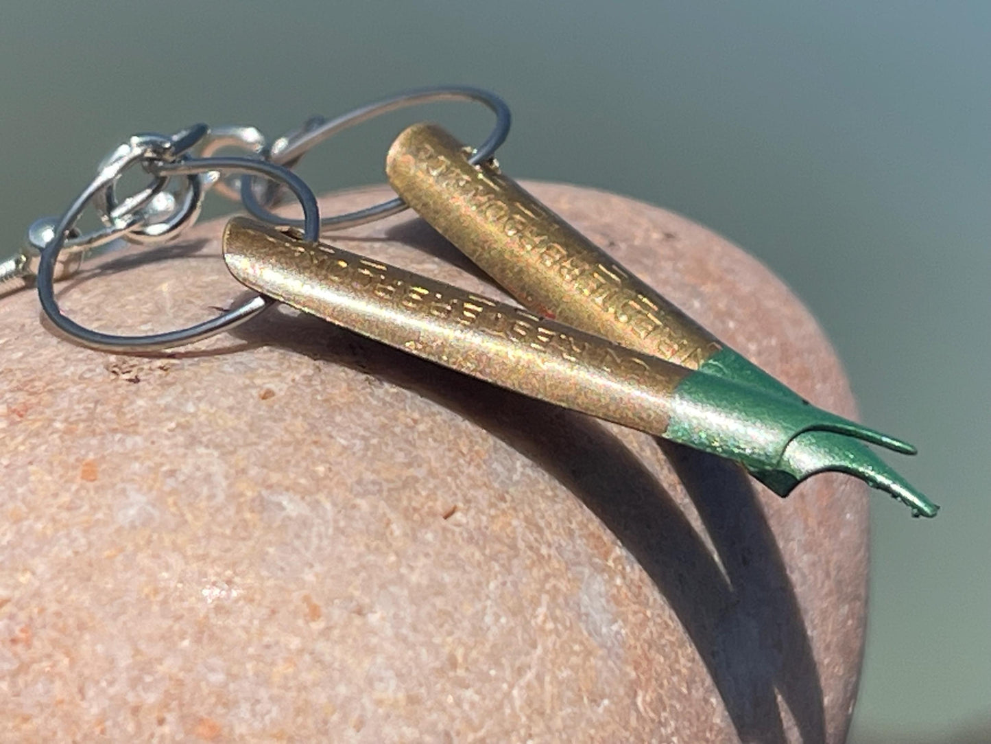 Pen nib earrings. Gift for a writer. Gift for a poet. Gift for book lover. Recycled jewellery. Eco friendly jewellery. Ethical jewellery.