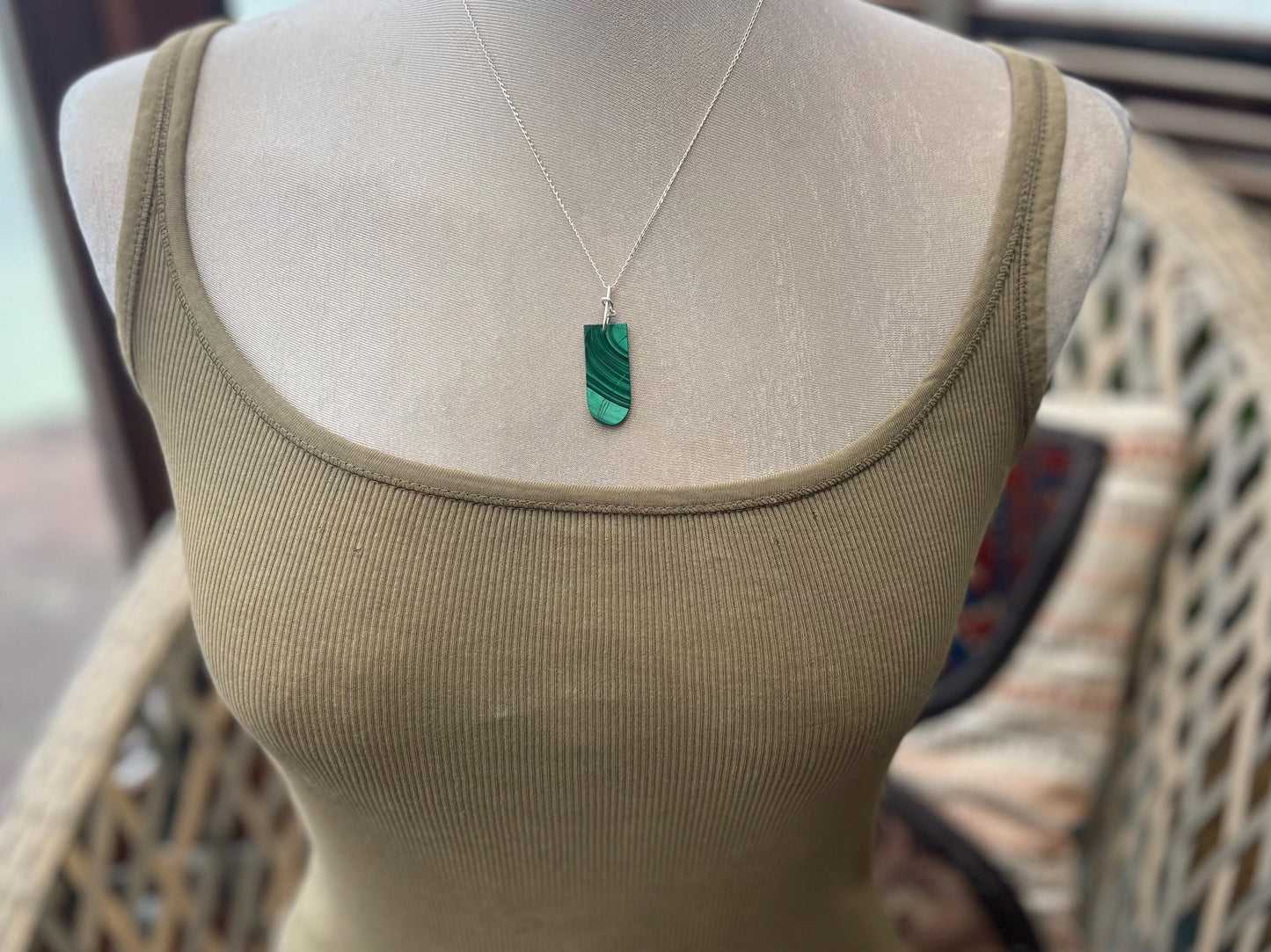 Chrysocolla Malachite necklace, ethical jewellery, bohemian necklace, unusual jewellery, malachite pendant, blue gemstone necklace
