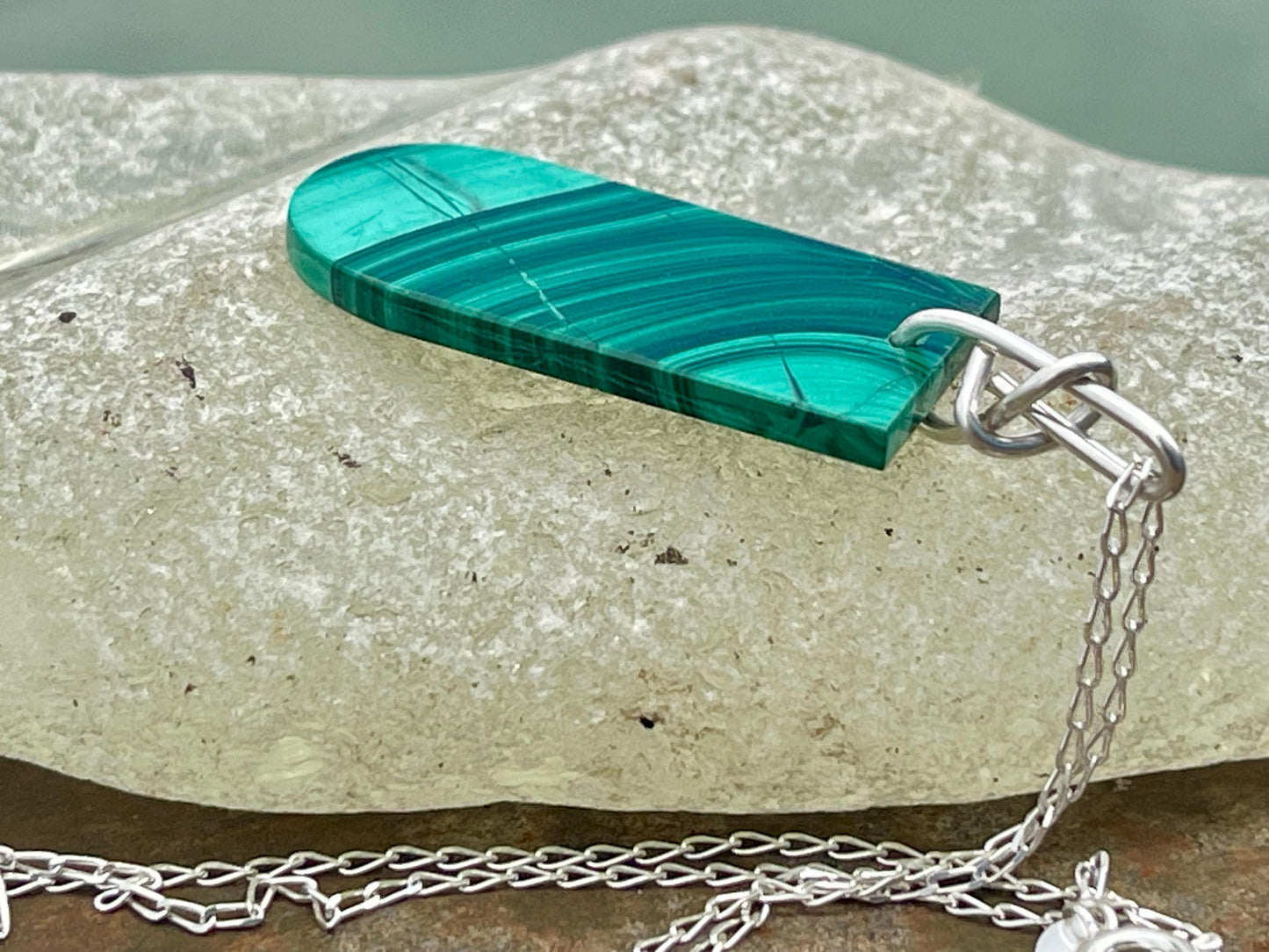 Chrysocolla Malachite necklace, ethical jewellery, bohemian necklace, unusual jewellery, malachite pendant, blue gemstone necklace