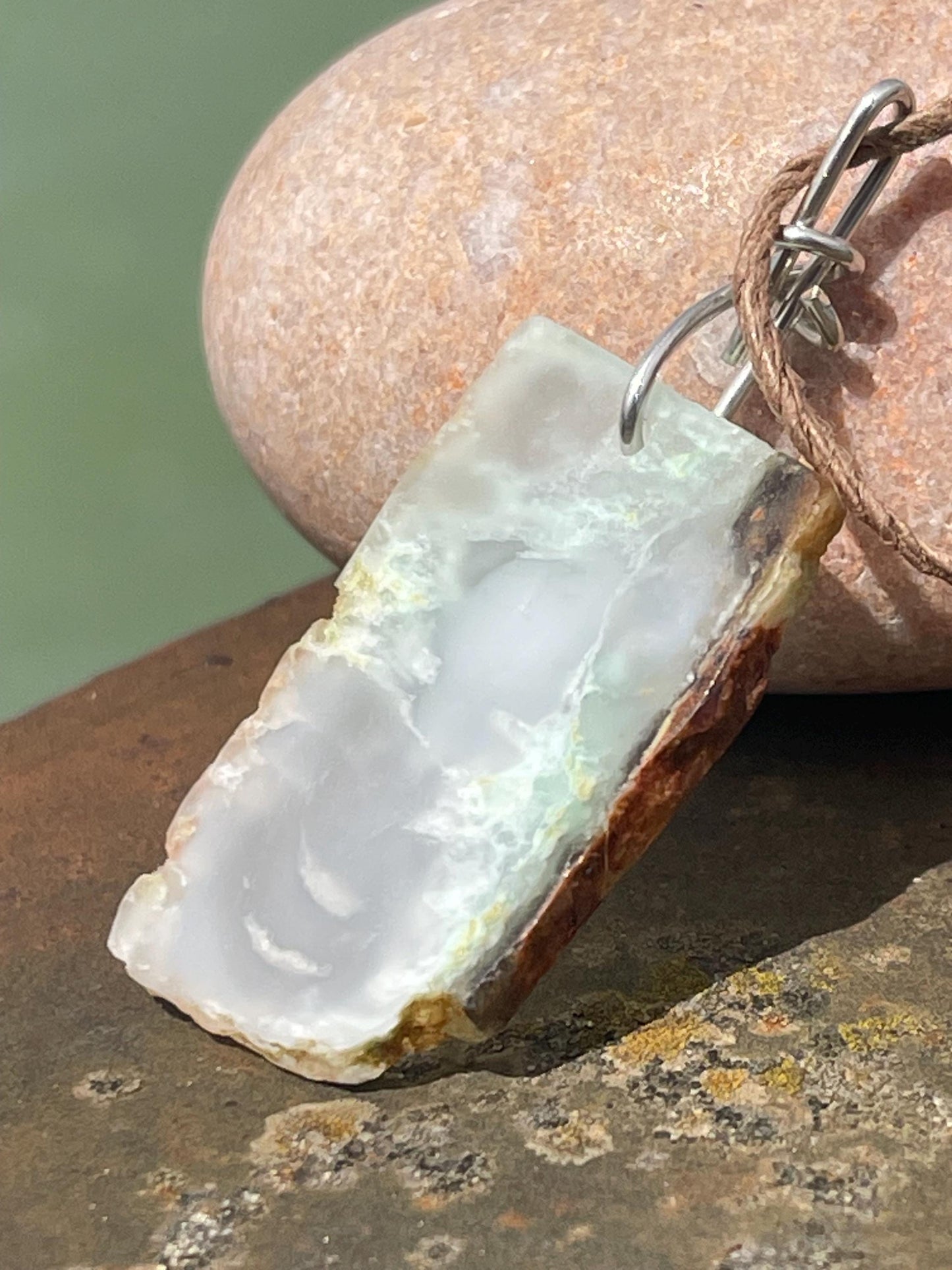 Chrysocolla gemstone necklace on recycled sterling silver. Ethical jewellery, green gemstone. Stunning unique jewellery. Unique gifts