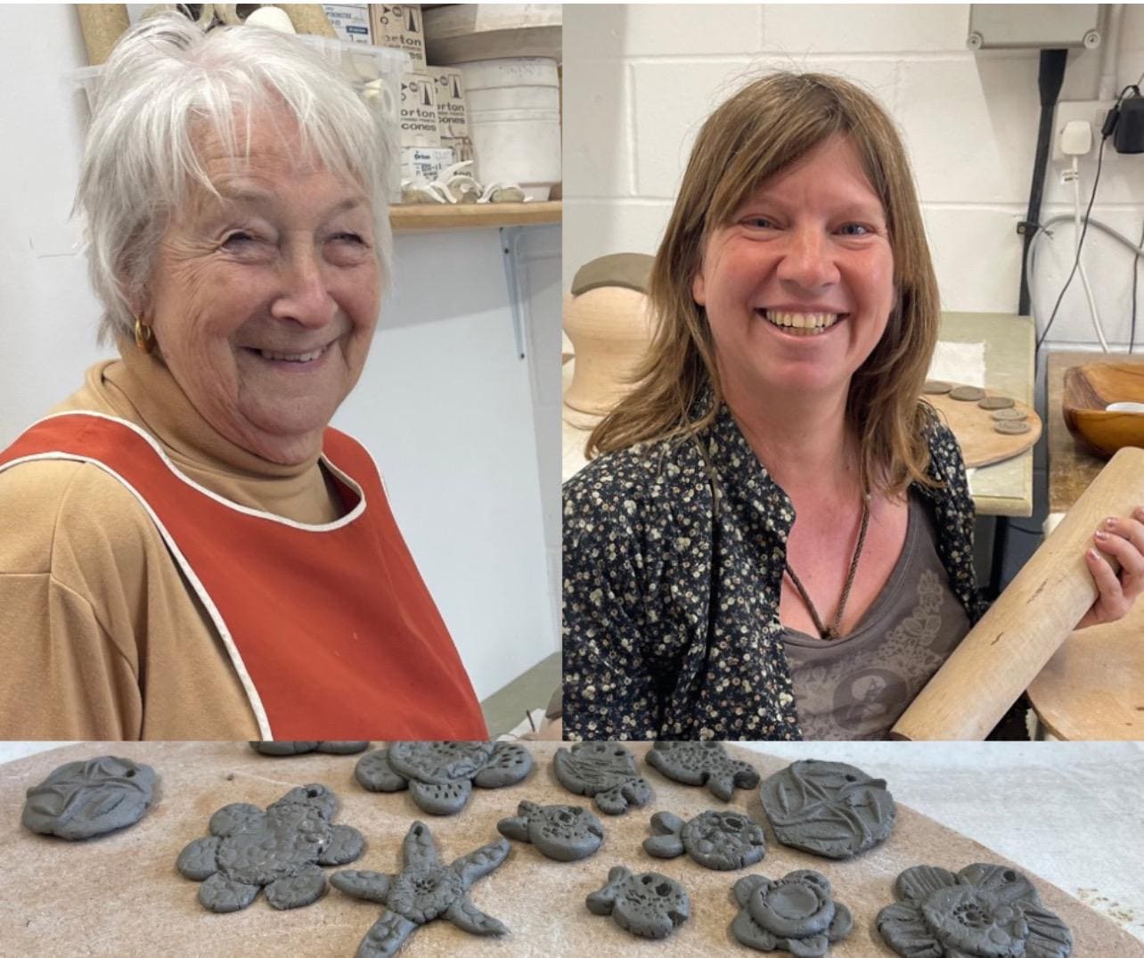 Eco friendly jewellery. Ethical pendants made with waste Sussex clay and recycled copper. Ethical jewellery. Large rustic pendant.