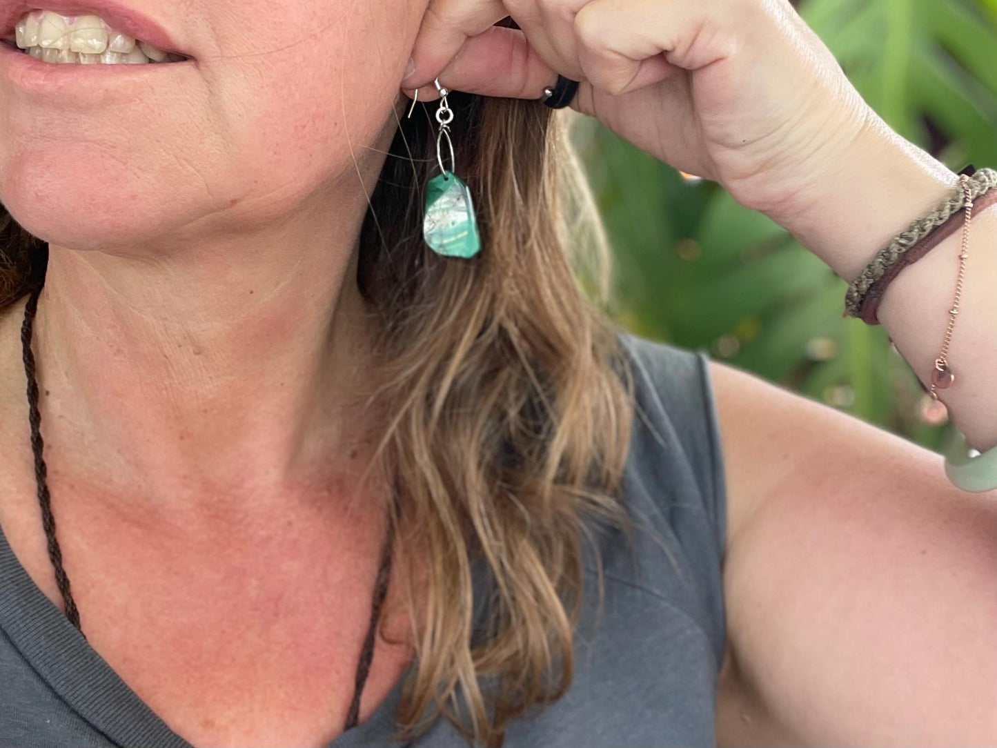 Malachite earrings, boho earrings, unusual gift for her, malachite earrings, silverjewellery, green gemstone earrings. Unusual jewellery