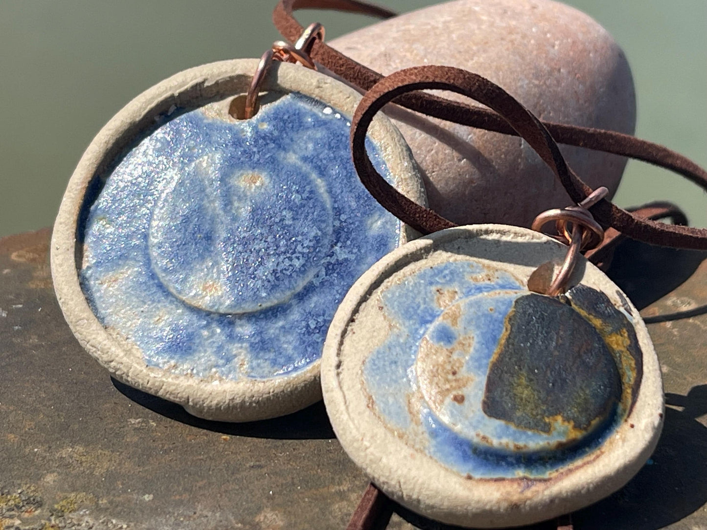 Handmade necklace made from Sussex clay. Ceramic necklace, earthy necklace, eco friendly jewellery, unique necklace, boho unique jewellery