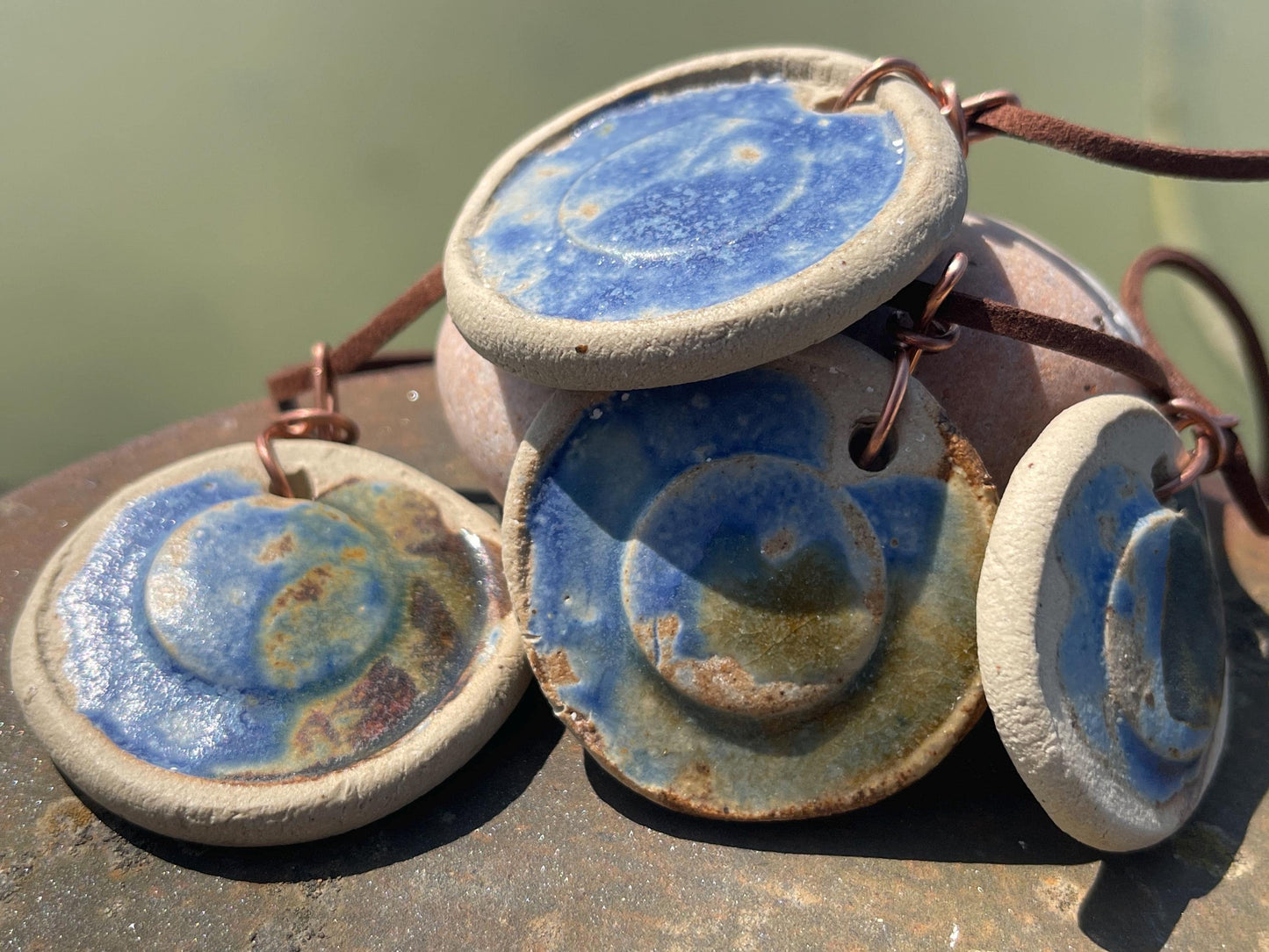 Handmade necklace made from Sussex clay. Ceramic necklace, earthy necklace, eco friendly jewellery, unique necklace, boho unique jewellery