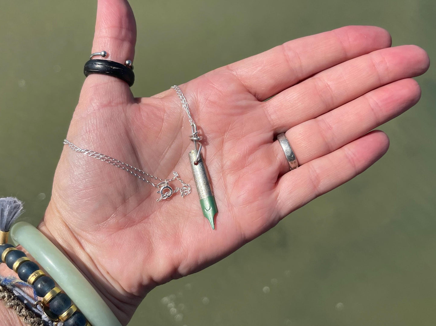 Pen nib necklace. Gift for a writer. Gift for a poet. Gift for book lover. Eco friendly jewellery. Ethical handmade jewellery. Teachers gift