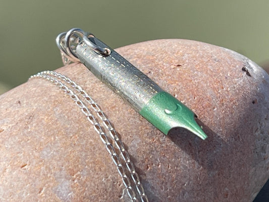 Pen nib necklace. Gift for a writer. Gift for a poet. Gift for book lover. Eco friendly jewellery. Ethical handmade jewellery. Teachers gift