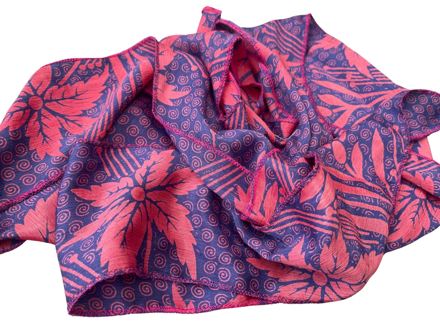 SALE. Recycled scarves, Handmade hair bands. Recycled Head Scarf. Wrist Wrap - Eco-Friendly Gift for Her, sari hair wrap, Indian hair scarf