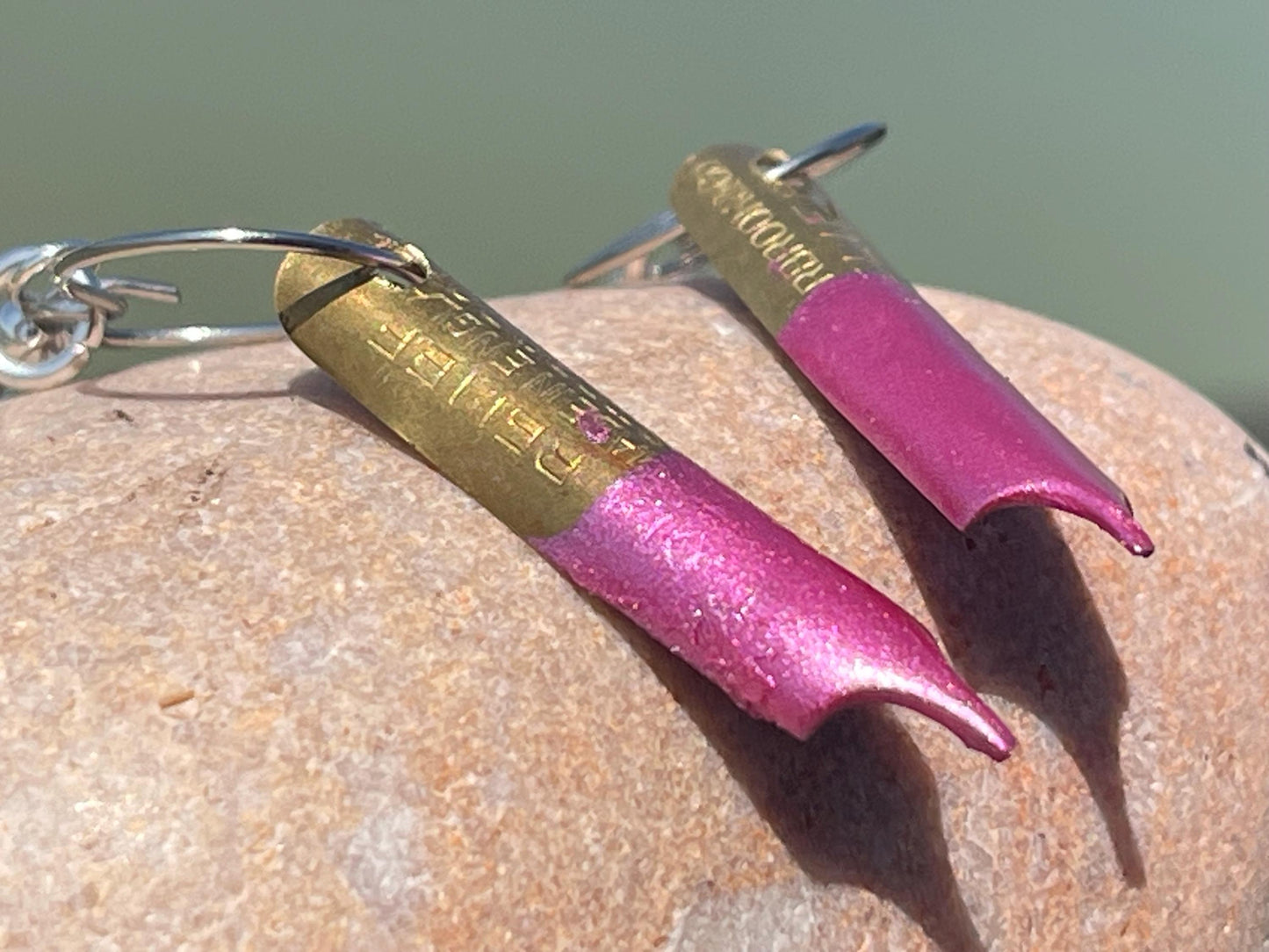 Pen nib earrings. Gift for a writer. Gift for a poet. Gift for book lover. Unique unusual earrings made from recycled materials. Eco gifts.