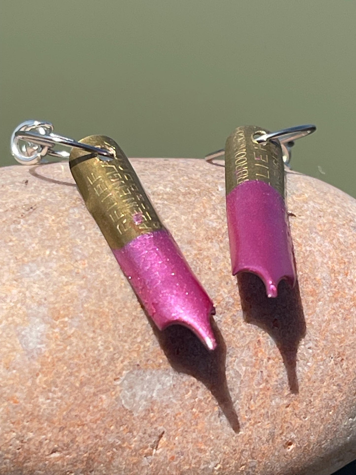 Pen nib earrings. Gift for a writer. Gift for a poet. Gift for book lover. Unique unusual earrings made from recycled materials. Eco gifts.