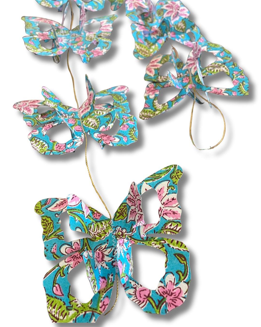 Butterfly garland for the home, garden, festivals, parties and weddings. Butterfly decorations. Gift for butterfly lover. Boho decor.