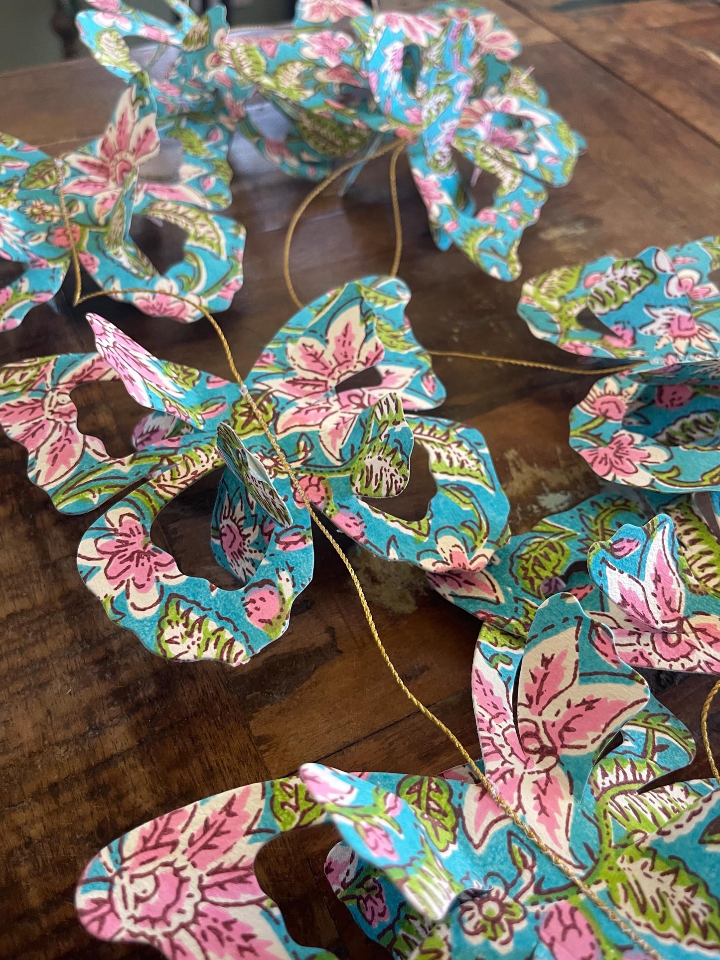 Butterfly garland for the home, garden, festivals, parties and weddings. Butterfly decorations. Gift for butterfly lover. Boho decor.