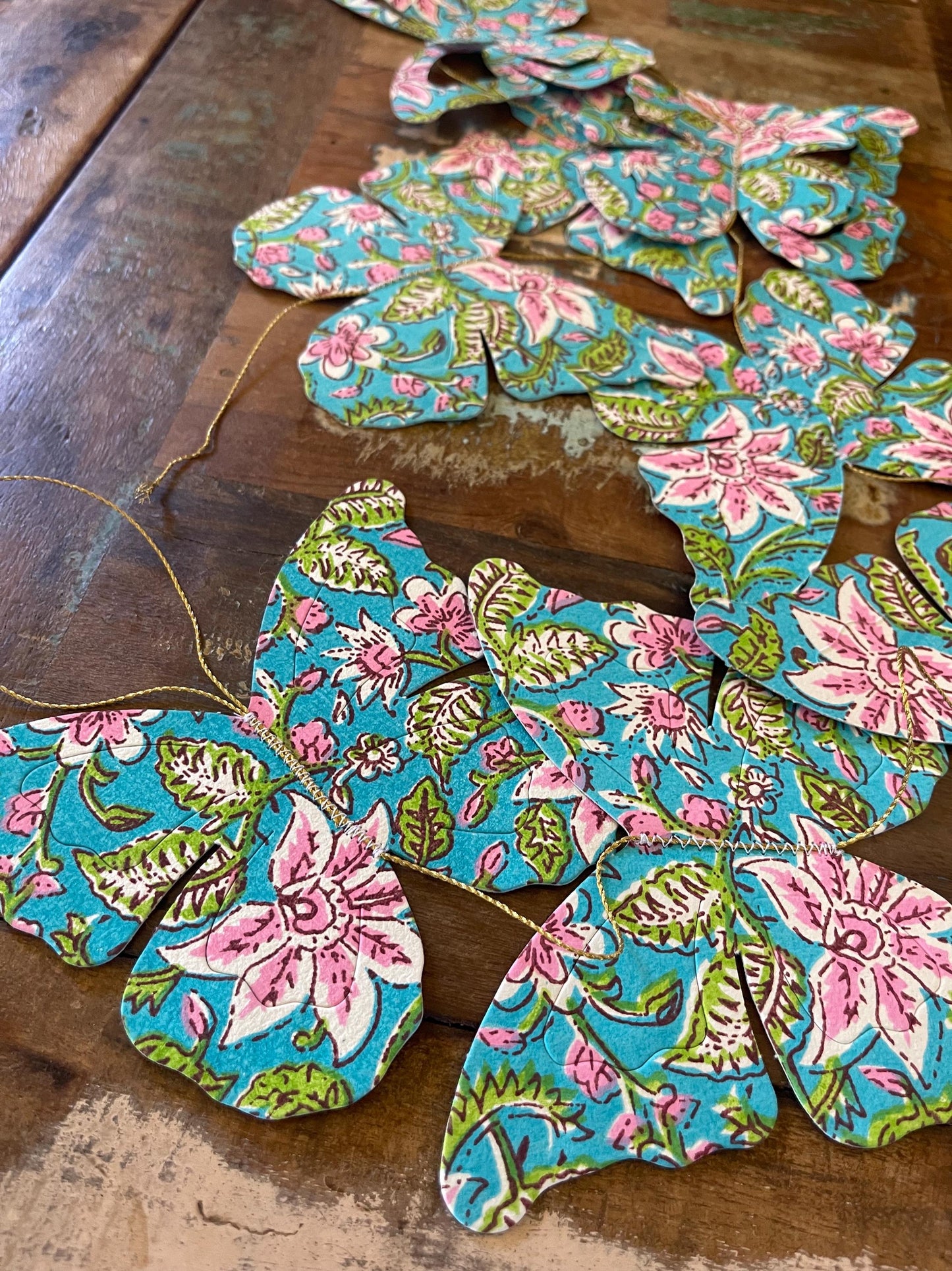 Butterfly garland for the home, garden, festivals, parties and weddings. Butterfly decorations. Gift for butterfly lover. Boho decor.