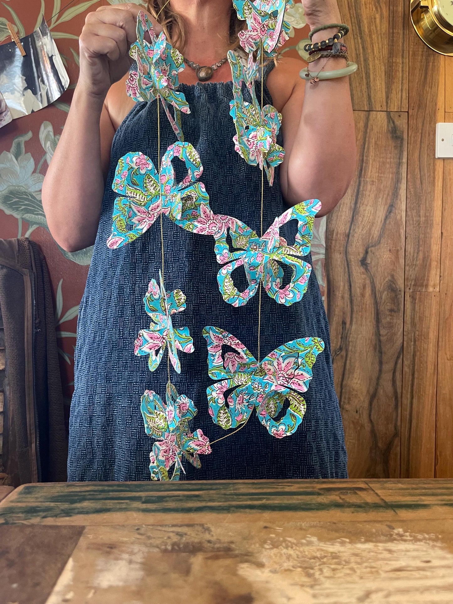 Butterfly garland for the home, garden, festivals, parties and weddings. Butterfly decorations. Gift for butterfly lover. Boho decor.