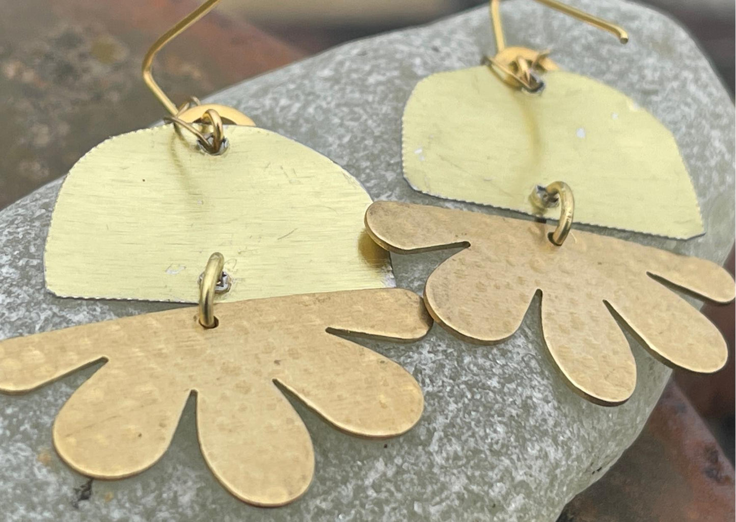 Recycled tin can earrings. Tin can jewellery, fun jewellery, unique earrings, eco friendly jewellery, ethical gift ideas, ethical jewellery.