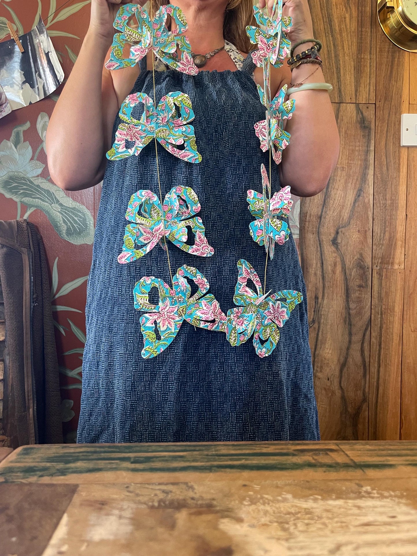 Butterfly garland for the home, garden, festivals, parties and weddings. Butterfly decorations. Gift for butterfly lover. Boho decor.