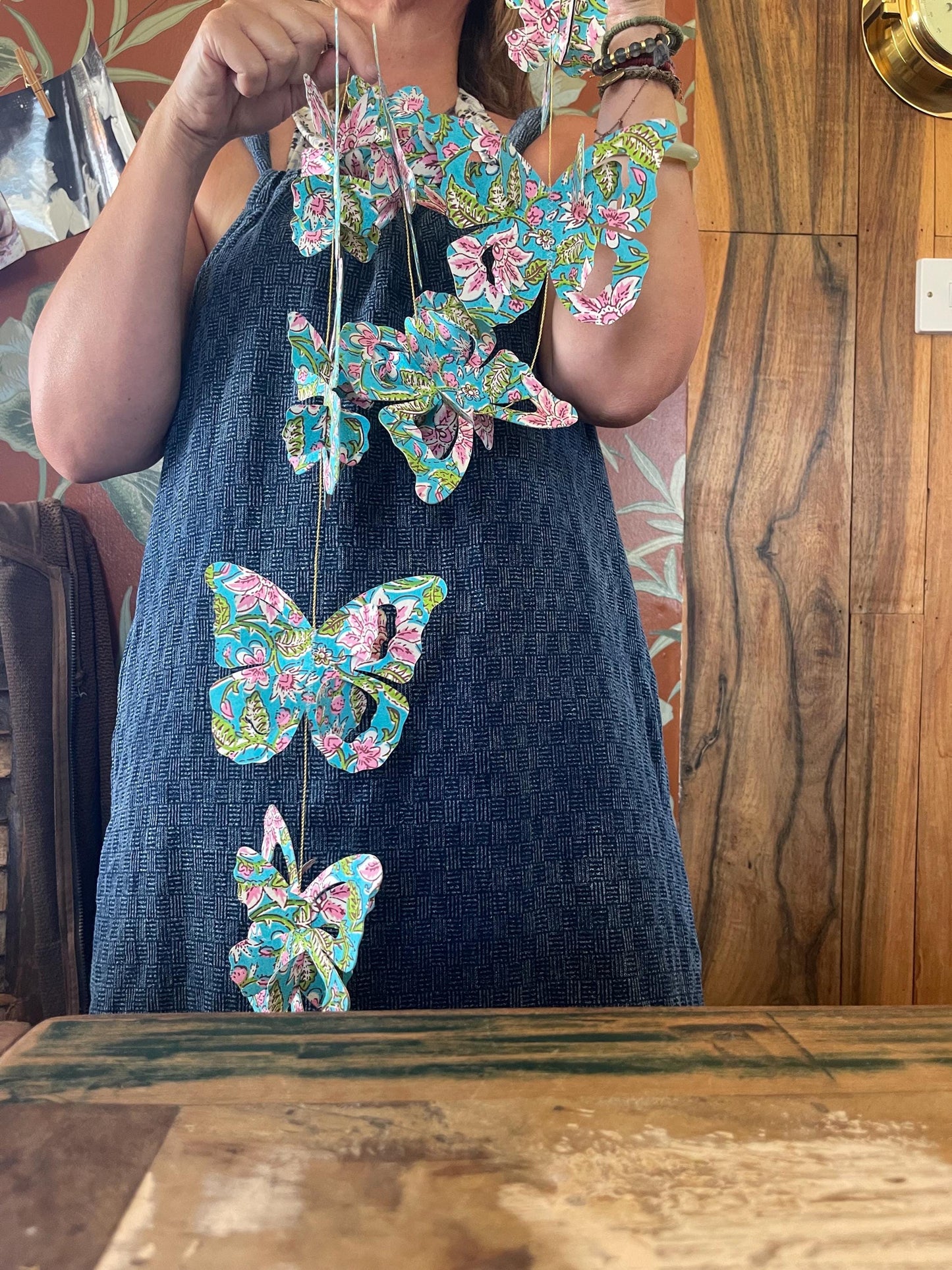 Butterfly garland for the home, garden, festivals, parties and weddings. Butterfly decorations. Gift for butterfly lover. Boho decor.