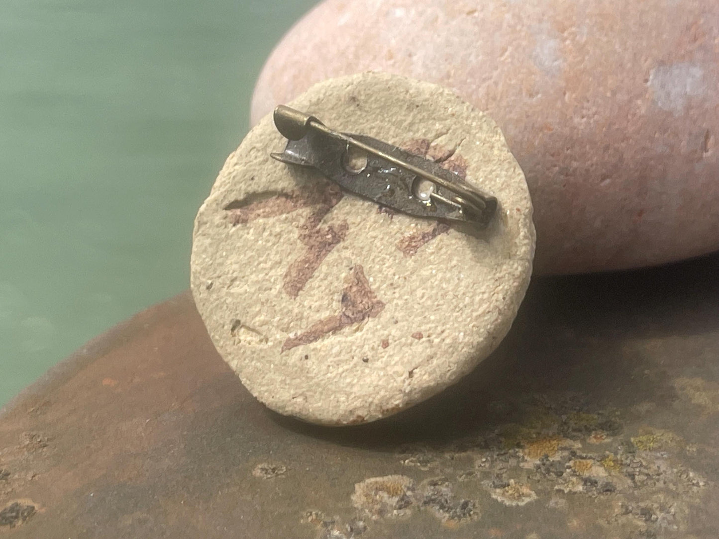 Melted sea glass brooch. Recycled brooch, handmade eco friendly jewellery, ethical jewellery, rustic brooch. eco gifts, boho jewellery