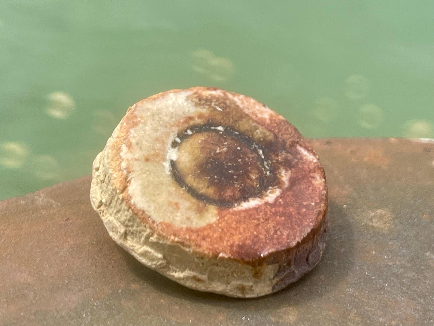 Melted sea glass brooch. Recycled brooch, handmade eco friendly jewellery, ethical jewellery, rustic brooch. eco gifts, boho jewellery