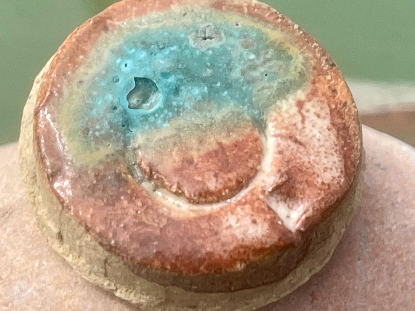 Melted sea glass brooch. Recycled brooch, handmade eco friendly jewellery, ethical jewellery, rustic brooch. eco gifts, boho jewellery