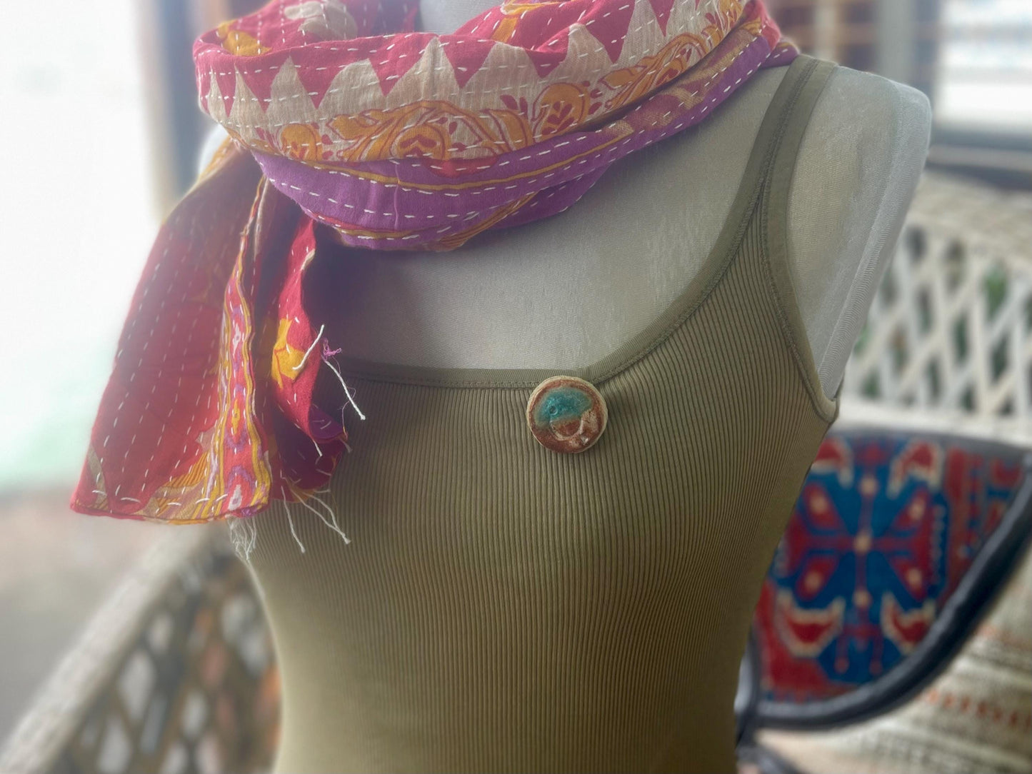 Melted sea glass brooch. Recycled brooch, handmade eco friendly jewellery, ethical jewellery, rustic brooch. eco gifts, boho jewellery