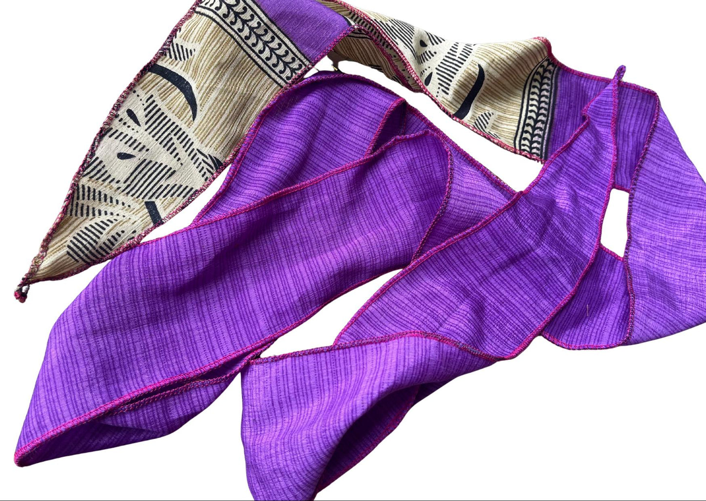 SALE Recycled hair scarves, eco friendly hair wraps, ethical gift for her, boho hairband, light scarf, handmade hairband, boho handmade hair