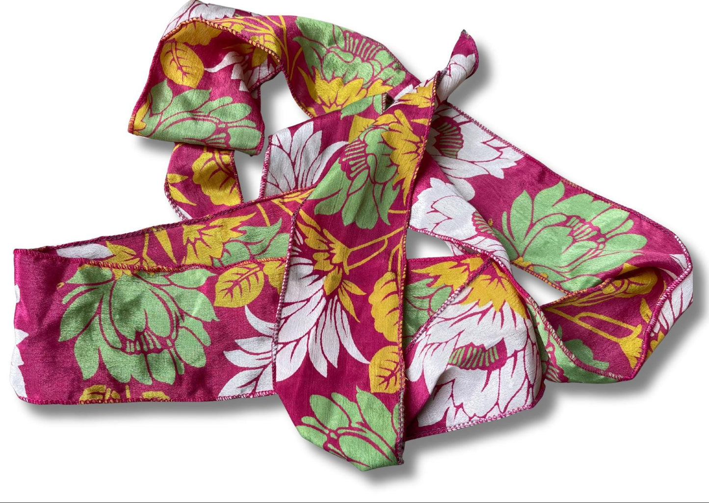 SALE. Recycled scarves, Handmade hair bands. Recycled Head Scarf. Wrist Wrap - Eco-Friendly Gift for Her, sari hair wrap, Indian hair scarf