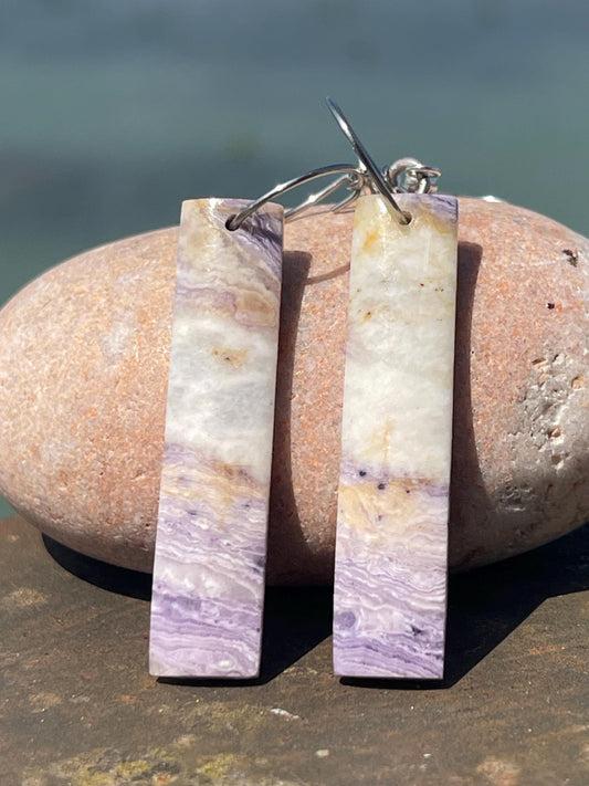 Flourite gemstone earring, fluorite earrings, flourite jewellery, gift for her, boho handmade earrings, boho gift for her, ethical jewellery
