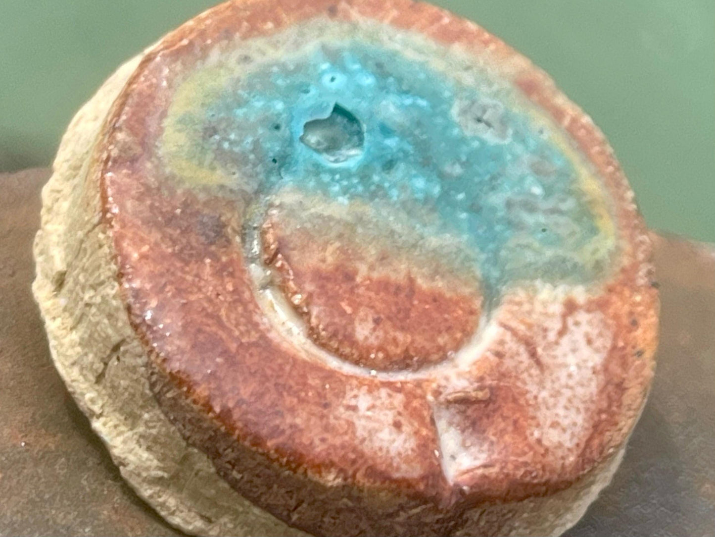 Melted sea glass brooch. Recycled brooch, handmade eco friendly jewellery, ethical jewellery, rustic brooch. eco gifts, boho jewellery