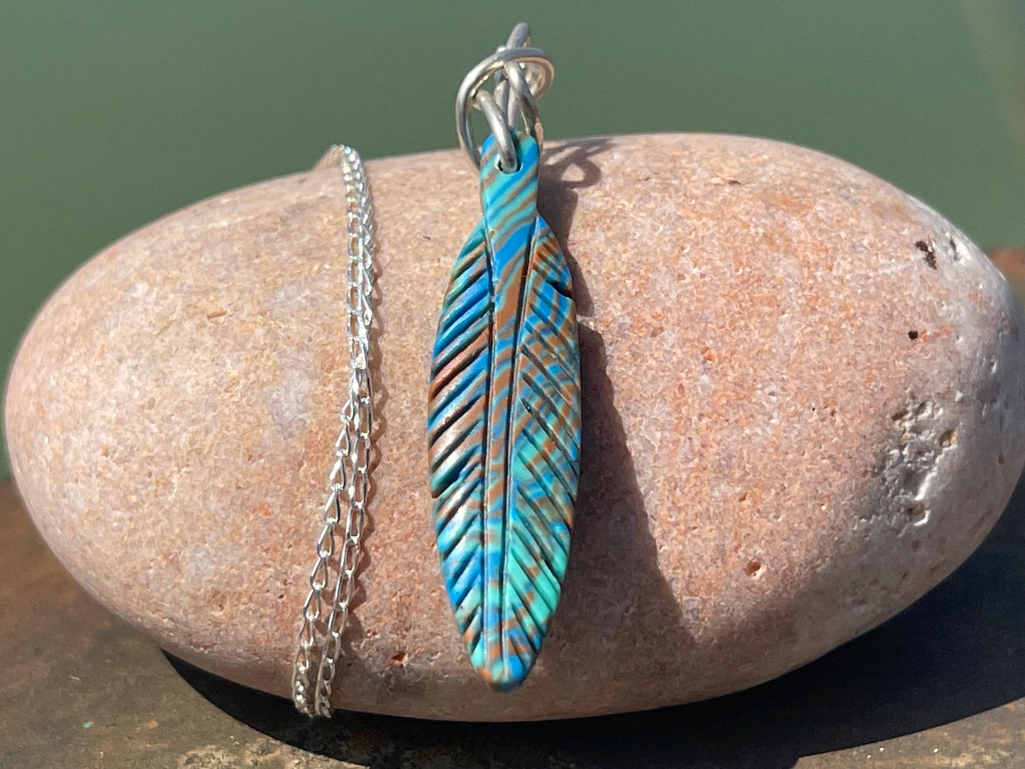 Jasper gemstone necklace. Ethical jewellery, blue gemstone pendant. Stunning unique jewellery. Unique gifts. Unique necklaces. Boho necklace