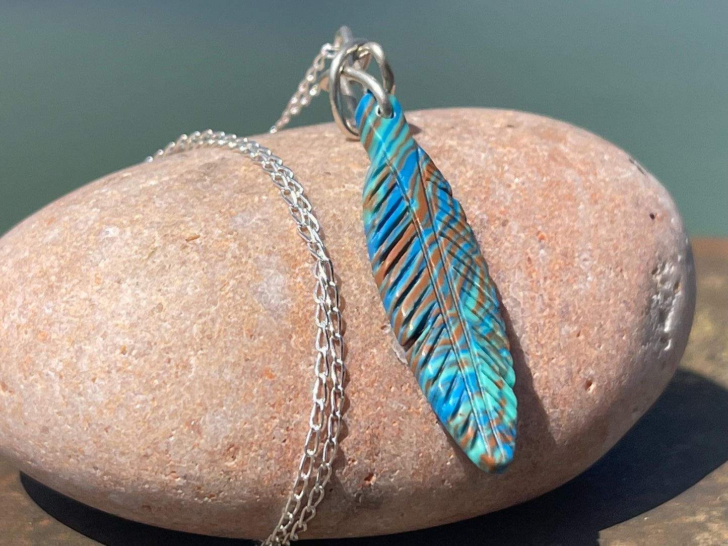 Jasper gemstone necklace. Ethical jewellery, blue gemstone pendant. Stunning unique jewellery. Unique gifts. Unique necklaces. Boho necklace