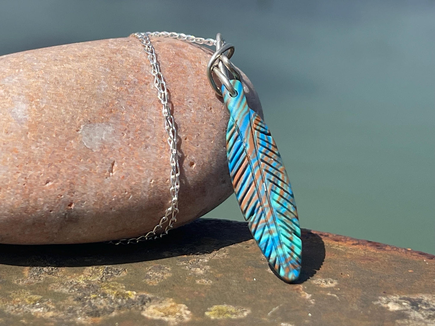 Jasper gemstone necklace. Ethical jewellery, blue gemstone pendant. Stunning unique jewellery. Unique gifts. Unique necklaces. Boho necklace