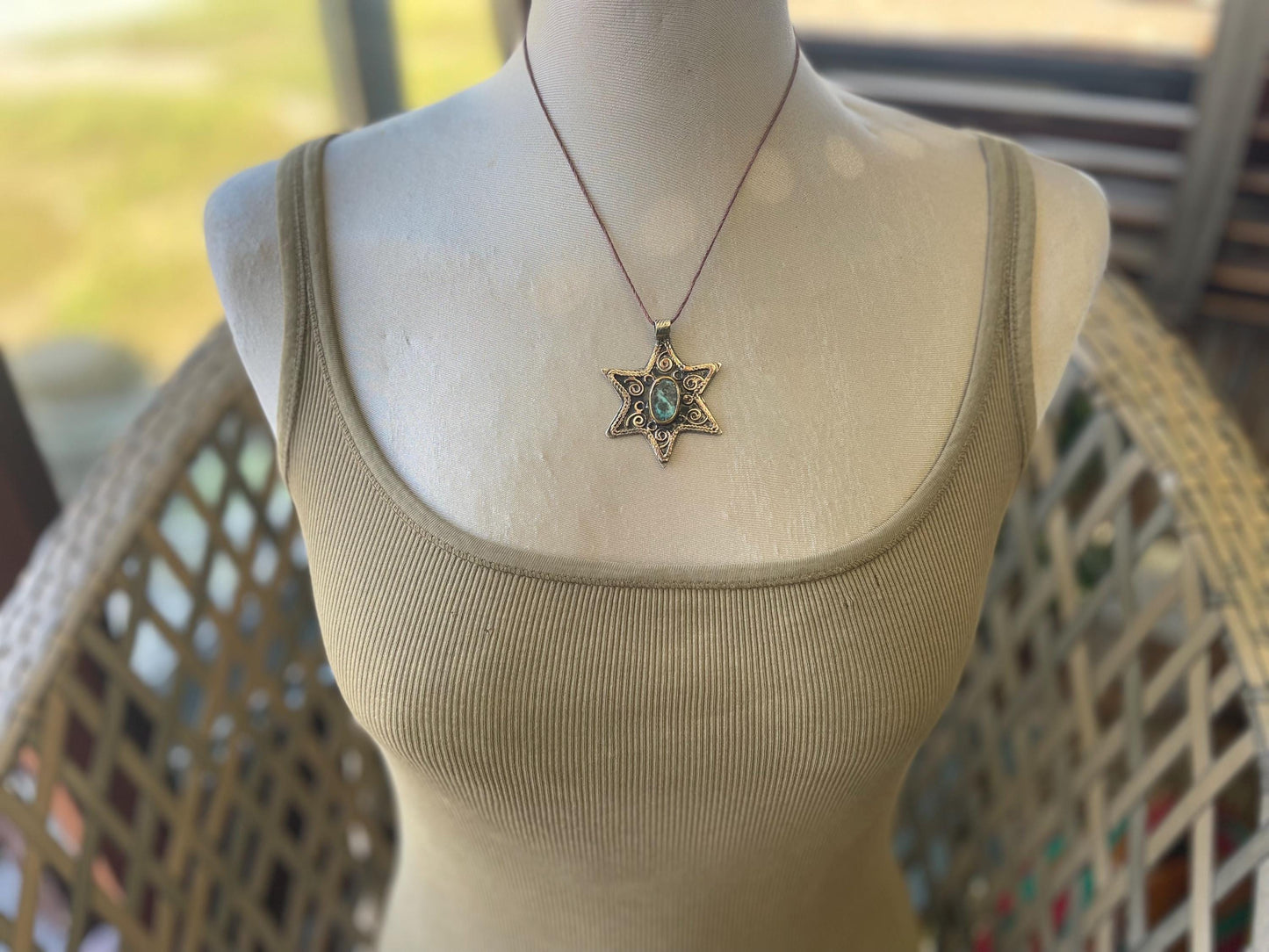 Vintage turquoise star necklaces, silver star jewellery, ethical jewellery. Eco friendly jewellery. Ethical jewellery. Turquoise pendants.