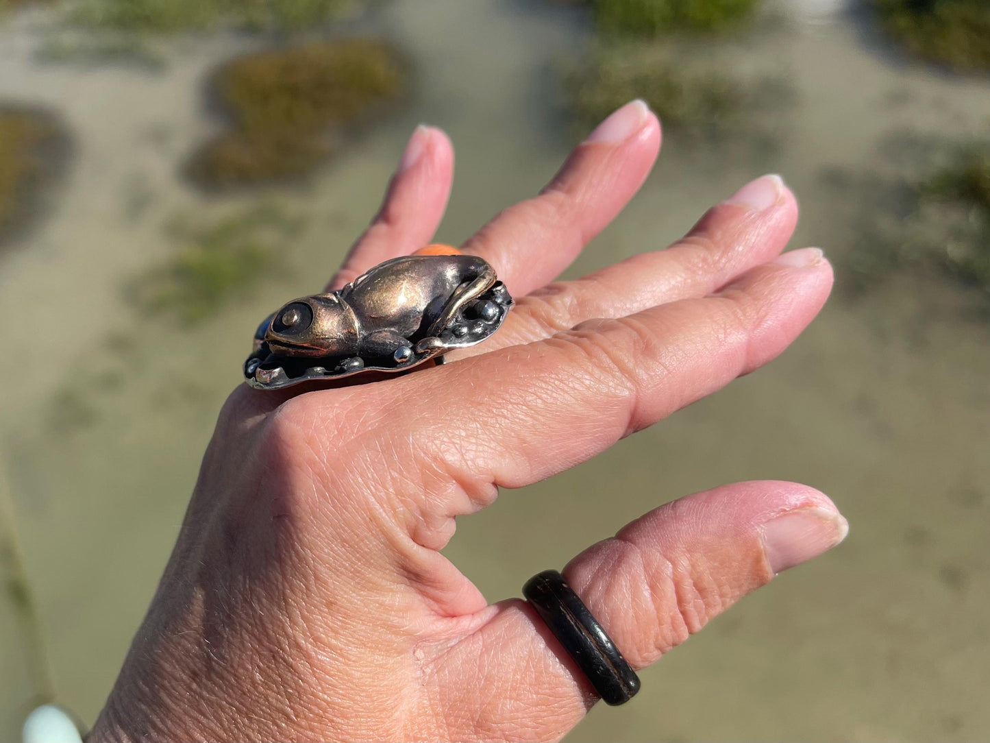 Fabulous vintage ghecko ring, lapis ring, boho vintage jewellery, ethical jewellery, gypsy ring. Gypsy jewellery, statement jewellery