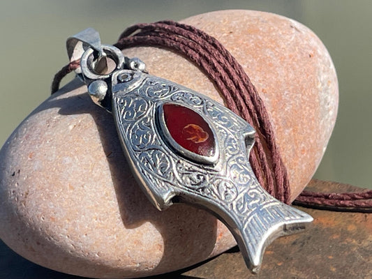 Gypsy jewellery, fish necklace, eco friendly jewellery, vintage jewellery, ethical jewellery, fish pendant, boho necklace, unique necklace