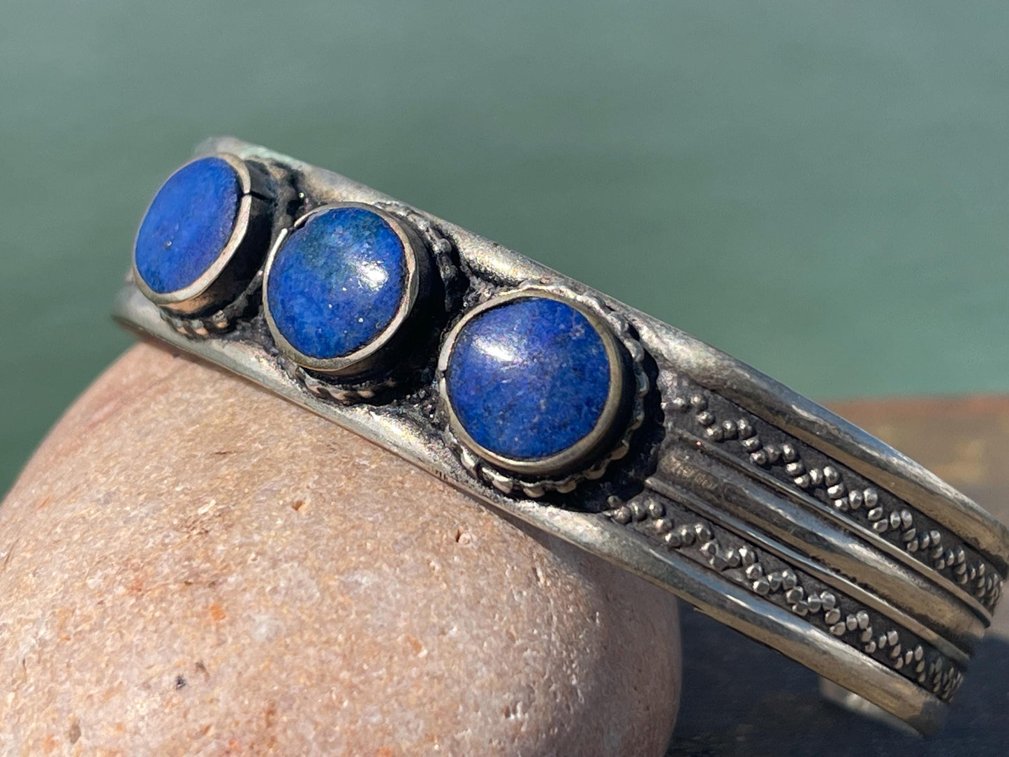 Vintage lapis bangle, vintage jewellery, ethical jewellery, belly dance bracelet, boho bracelet, lapis bracelet, vintage lapis jewellery