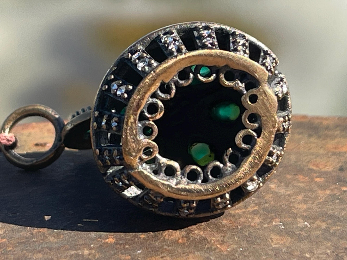 Fabulous vintage necklace, large necklace, boho vintage jewellery, ethical jewellery, green statement jewellery. Ethical gifts.