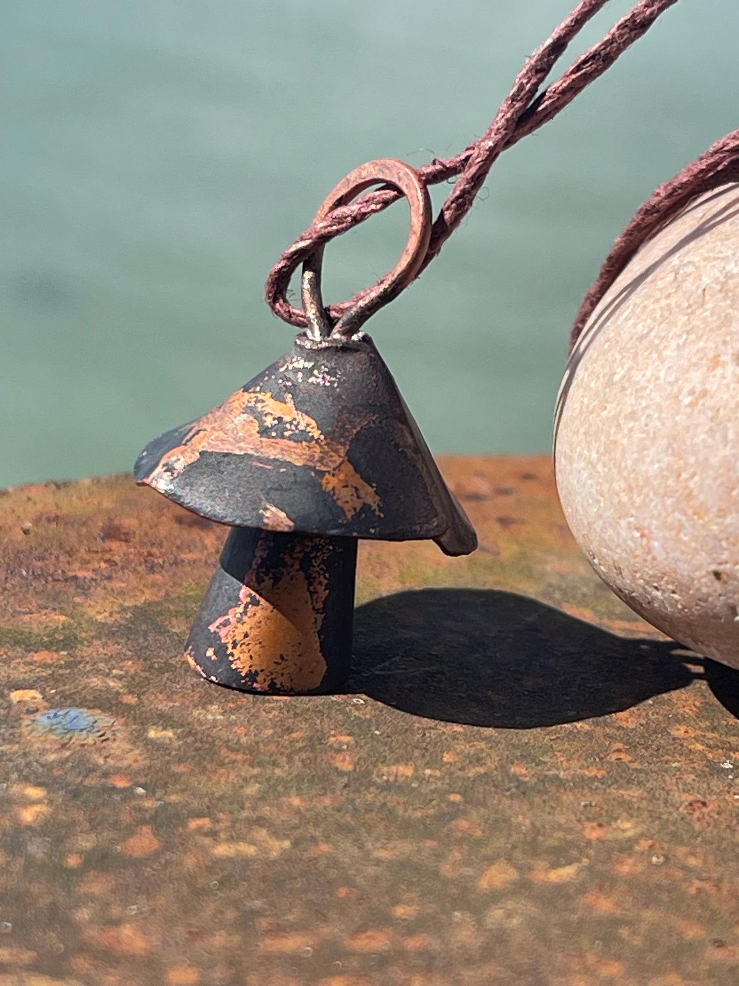 Handmade mushroom necklace. Mushroom jewellery. Boho gifts.