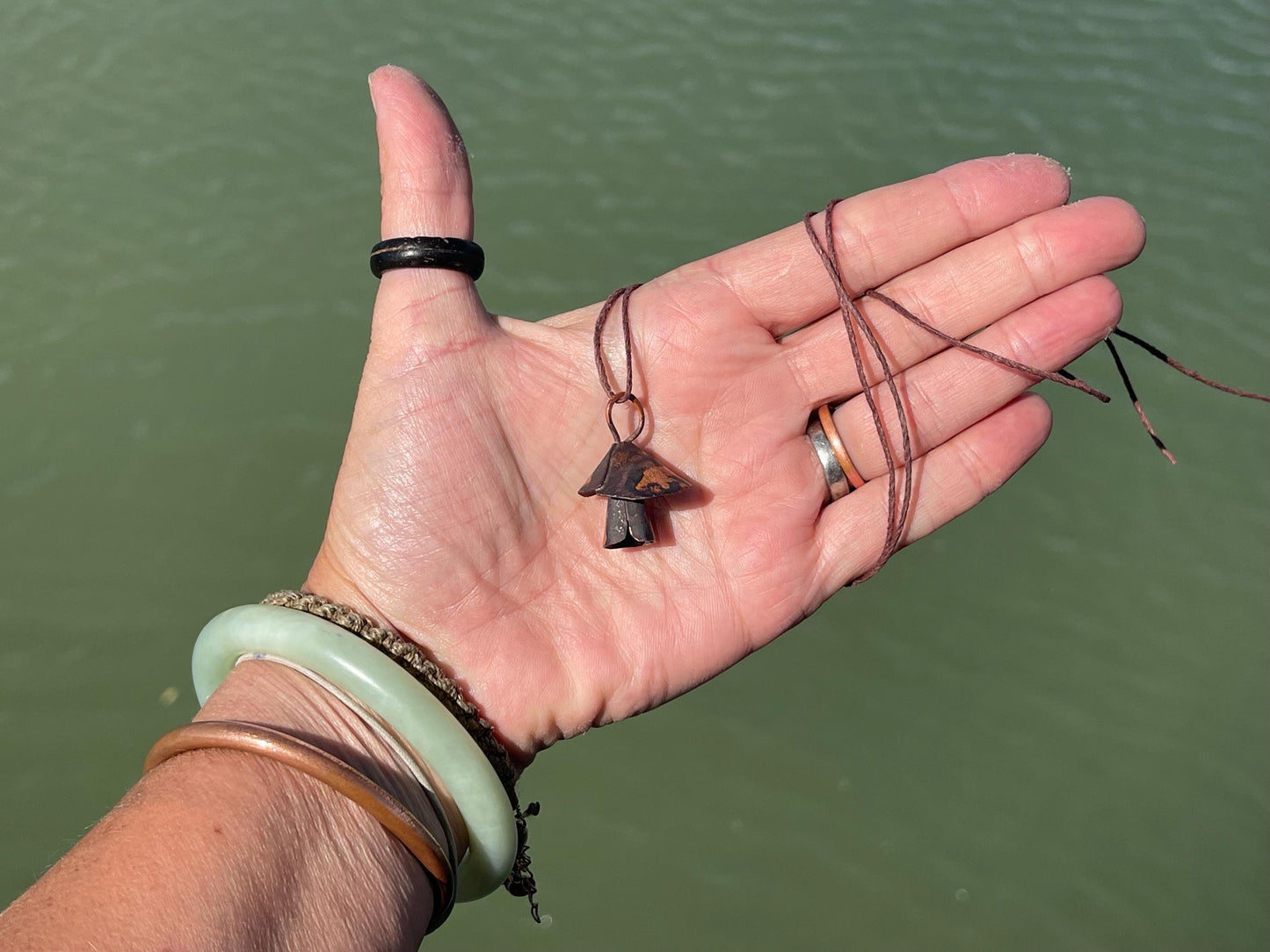 Handmade mushroom necklace. Mushroom jewellery. Boho gifts.
