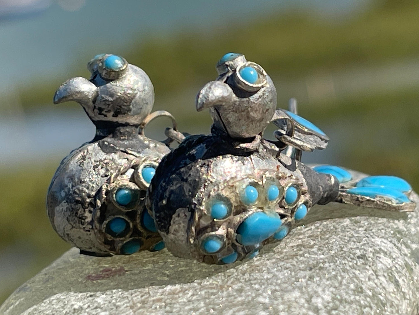 Gypsy jewellery, vintage bird earrings, silver bird earrings, vintage bird jewellery, ethical jewellery,  gypsy earrings, unusual gift ideas