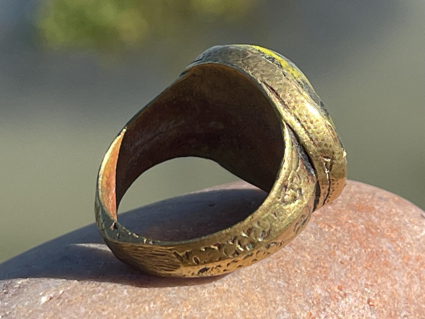 Fabulous vintage ring, large yellow ring, boho vintage jewellery, ethical jewellery, gypsy ring. Gypsy jewellery, statement jewellery