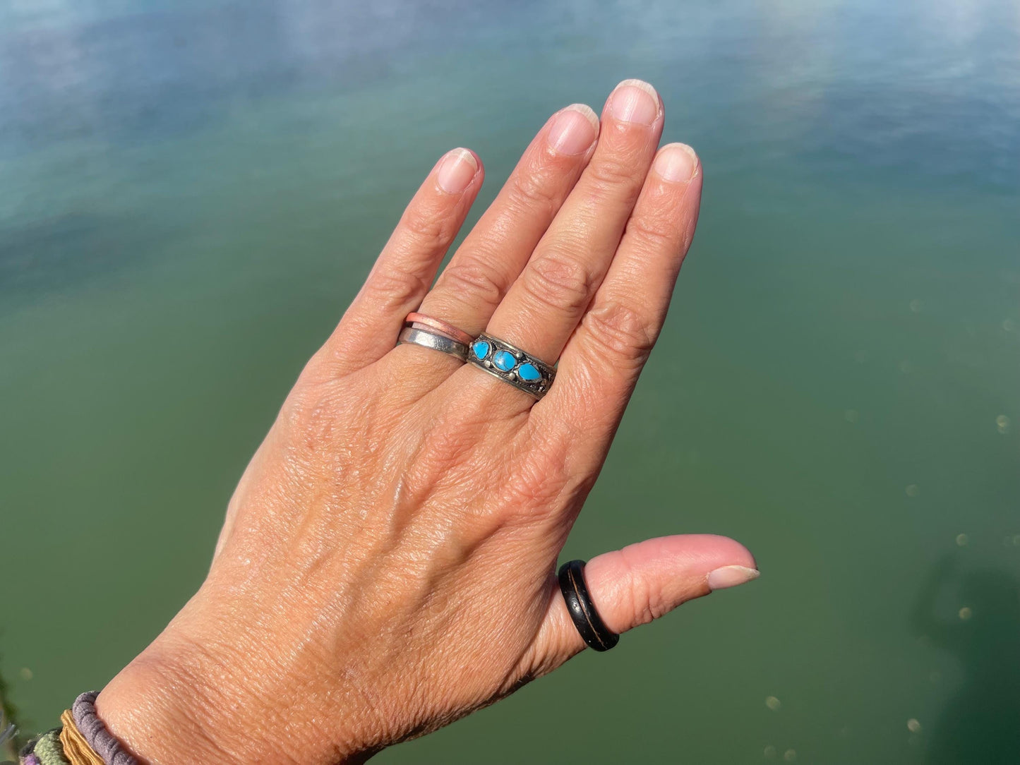 Fabulous vintage ring, old turquoise ring, boho vintage jewellery, ethical jewellery, gypsy ring. Gypsy jewellery, statement jewellery