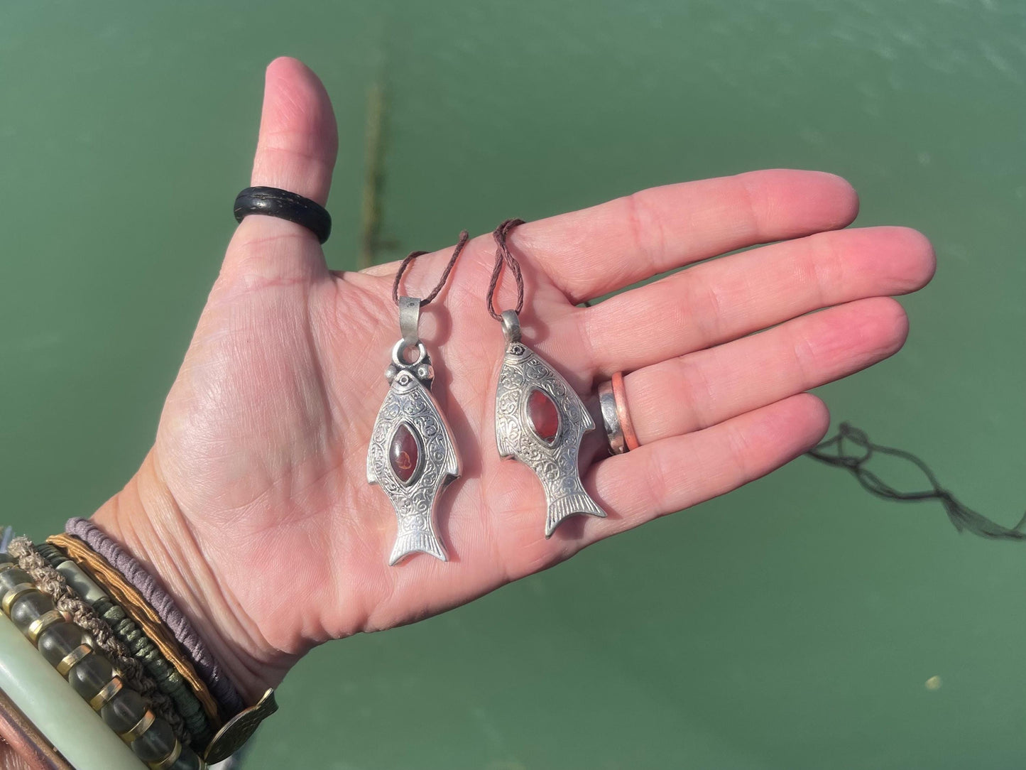 Gypsy jewellery, fish necklace, eco friendly jewellery, vintage jewellery, ethical jewellery, fish pendant, boho necklace, unique necklace